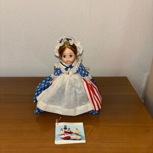 1974 Madame Alexander Betsy Ross #0731 Doll, is in good condition, and her box.